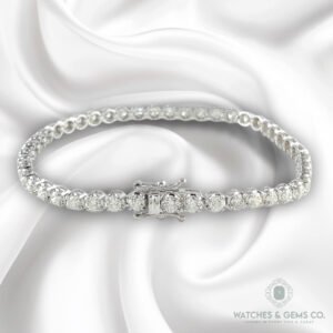 3.76CT DIA 14KW CROWN BRACELET – B4032