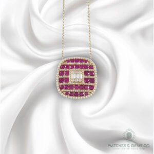 RUBY & DIA 14KY NECKLACE – N6733