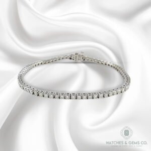 3.21CT DIA 14KW TENNIS BRACELET – B4047